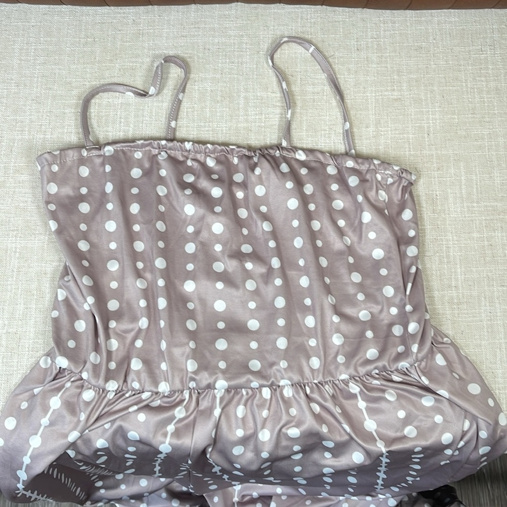 Grey Polka Dot Romper